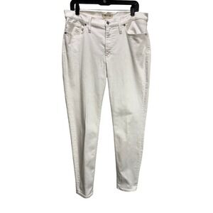 Madewell 9" High-Rise Skinny Jeans Womens 32 White GUC Stretch Denim